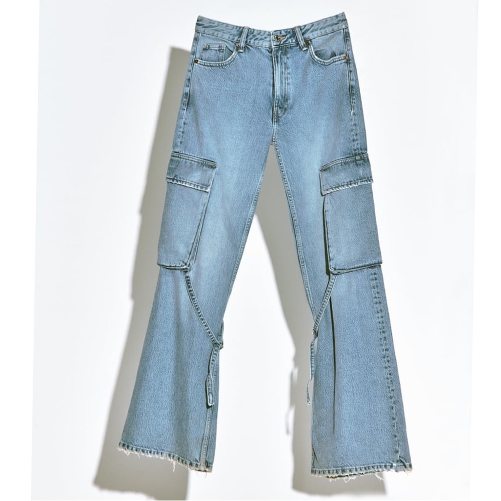 NEW Zara Mid-rise TRF Cargo pants